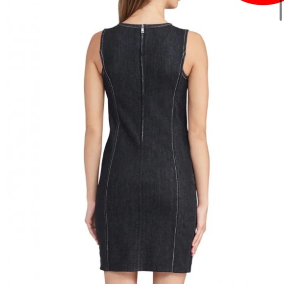 Ralph Lauren Shift Elegant Black Denim Sleeveless Dress - Picture 2 of 7